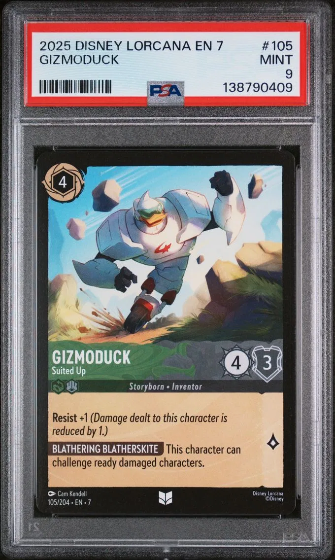 2025 #105 Gizmoduck - Suited Up PSA 9 Disney Lorcana EN 7-Archazia's Island