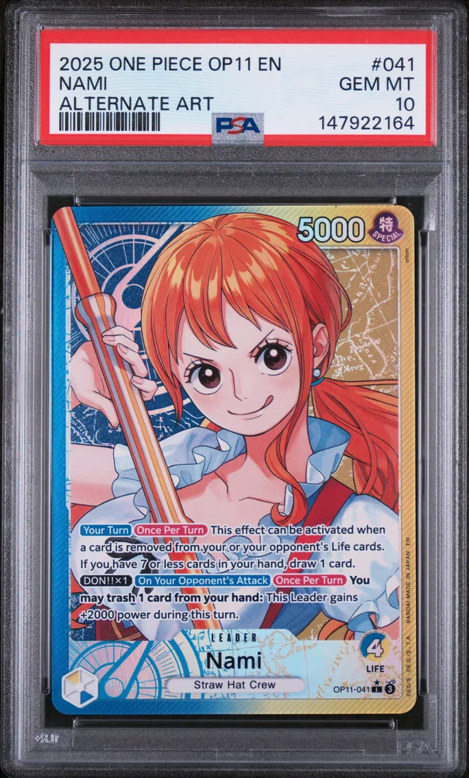 2025 #041 Nami PSA 10 One Piece OP11-A Fist of Divine Speed
