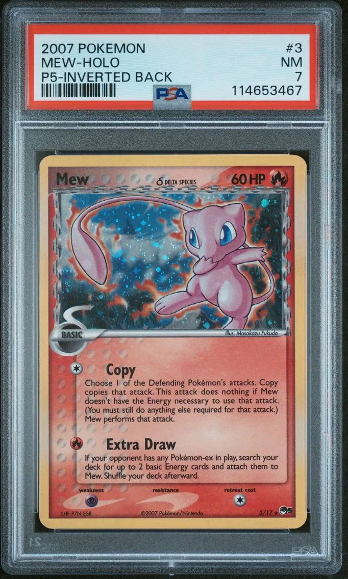2007 #3 Mew-Holo PSA 7 Pop Series 5 Pokemon