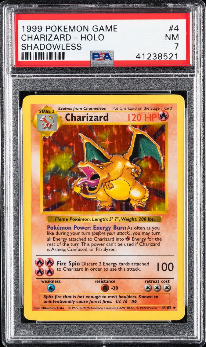 1999 #4 Charizard-Holo PSA 7 Gam