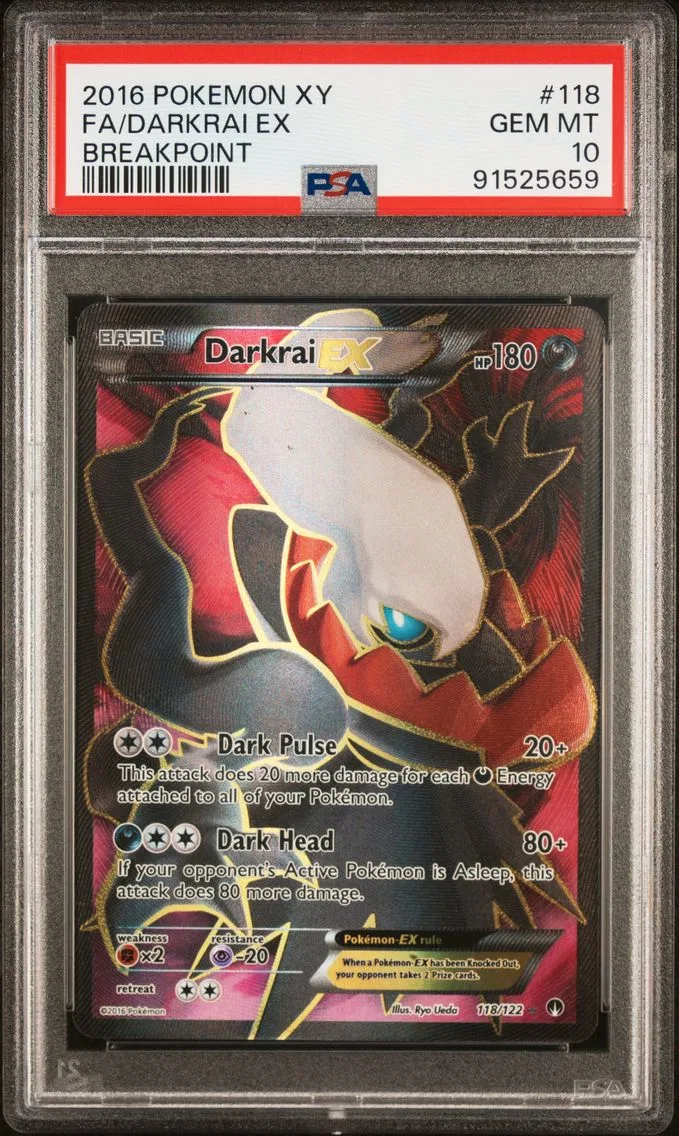 2016 #118 Full Art/Darkrai EX PSA 10 XY Breakpoint Pokemon