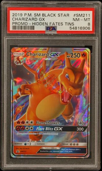 2019 #SM211 Charizard GX PSA 8 SM Black Star Promo
