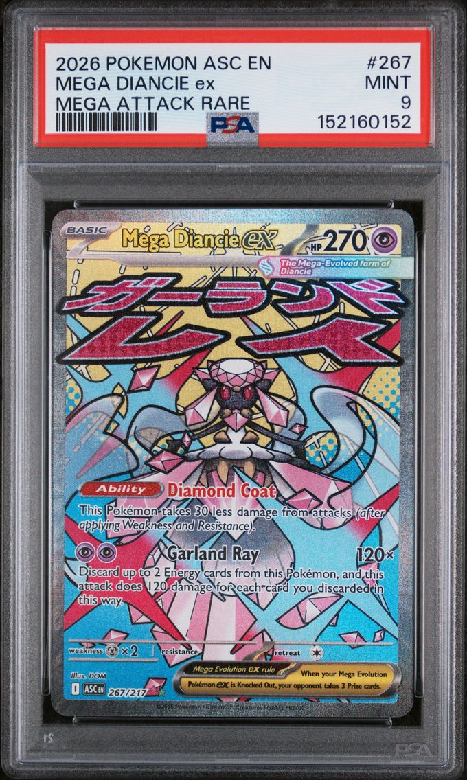 2026 #267 Mega Diancie EX PSA 9 Asc EN-Ascended Heroes