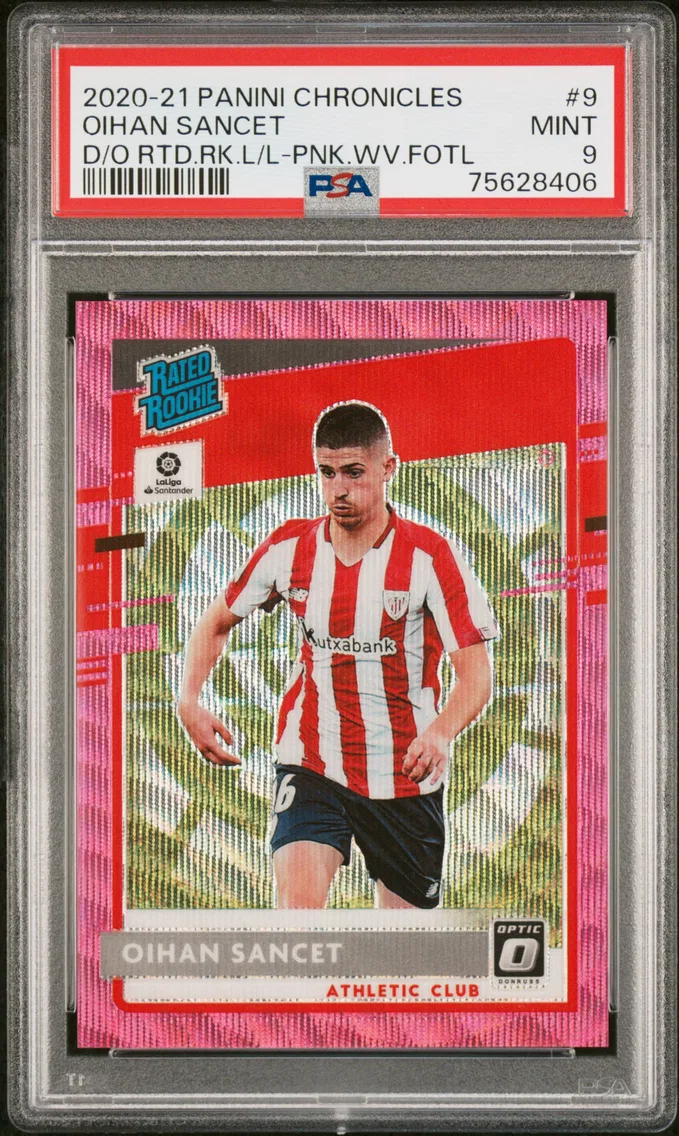 2020 #9 Oihan Sancet PSA 9 Panini Chronicles Donruss Optic Rated Rookies La Liga