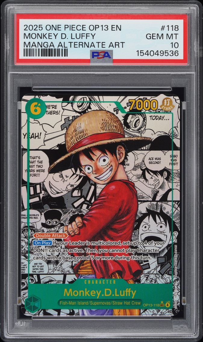 2025 #118 Monkey D. Luffy PSA 10