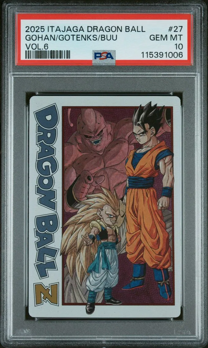 2025 #27 GOHAN/GOTENKS/BUU PSA 10 Itajaga Dragon Ball Vol.6