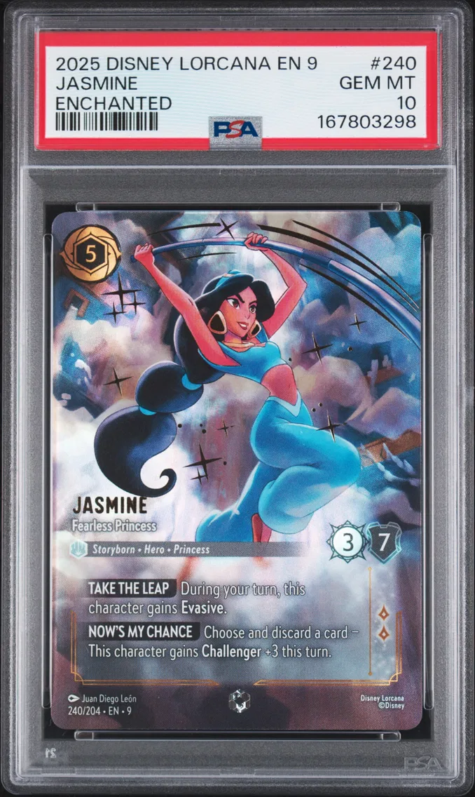 2025 #240 Jasmine - Fearless Princess PSA 10 Disney Lorcana EN 9-Fabled