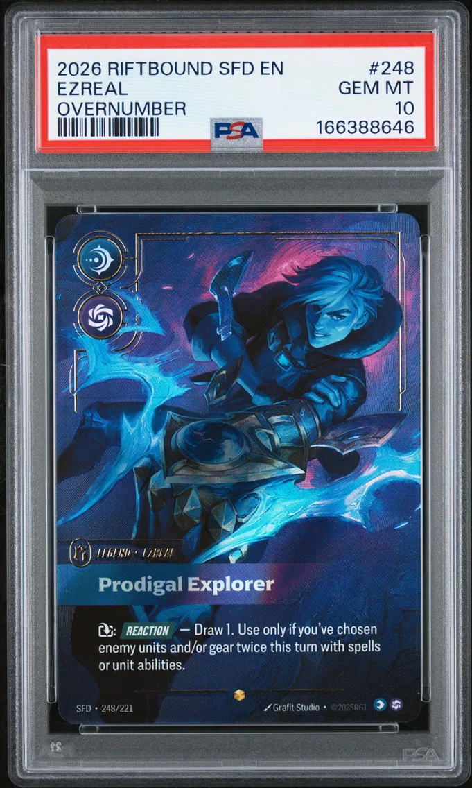 2026 #248 Ezreal - Prodigal Explorer PSA 10 Riftbound: League of Legends Sfd-Spiritforged