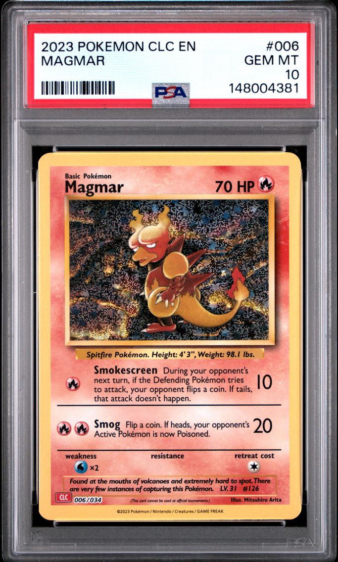 2023 #006 Magmar PSA 10 Clc-Trading Card Game Classic Charizard & HO-Oh EX Deck Pokemon