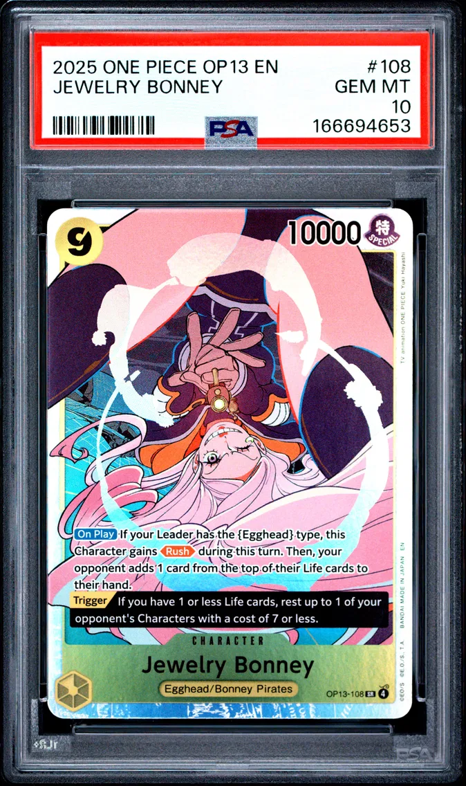 2025 #108 Jewelry Bonney PSA 10 One Piece OP13-Carrying on His Will