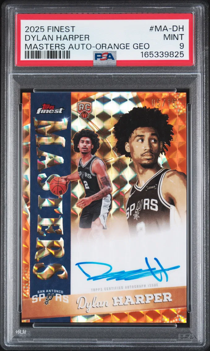 2025 #MA-DH Dylan Harper PSA 9 Topps Finest Masters Autographs