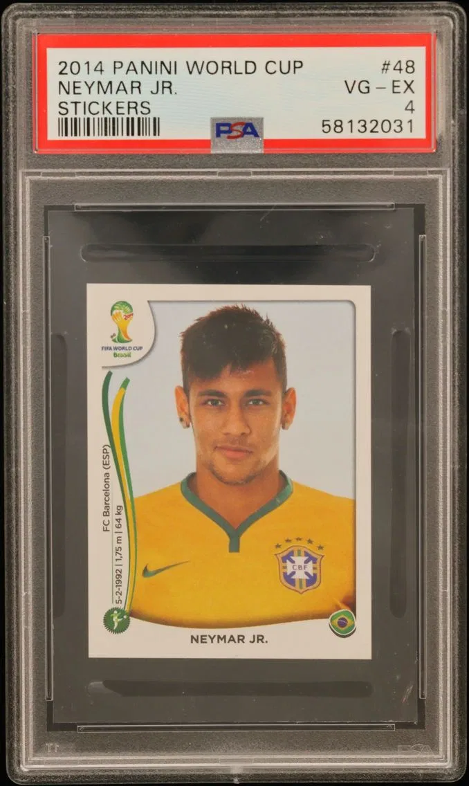 2014 #48 Neymar Jr. PSA 4 Panini World Cup Stickers