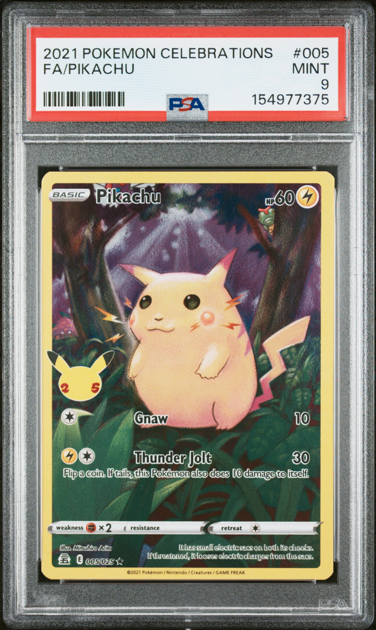 2021 #005 Full Art/Pikachu PSA 9 Celebrations