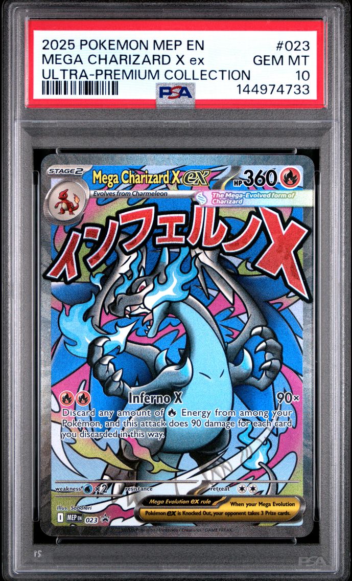 2025 #023 Mega Charizard X EX PSA 10 Mep EN-Me Black Star Promo