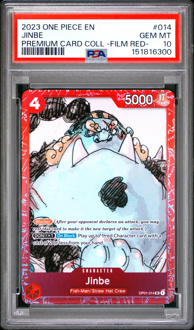 2023 #014 Jinbe PSA 10 One Piece Premium Card Collection -One Piece Film Red-