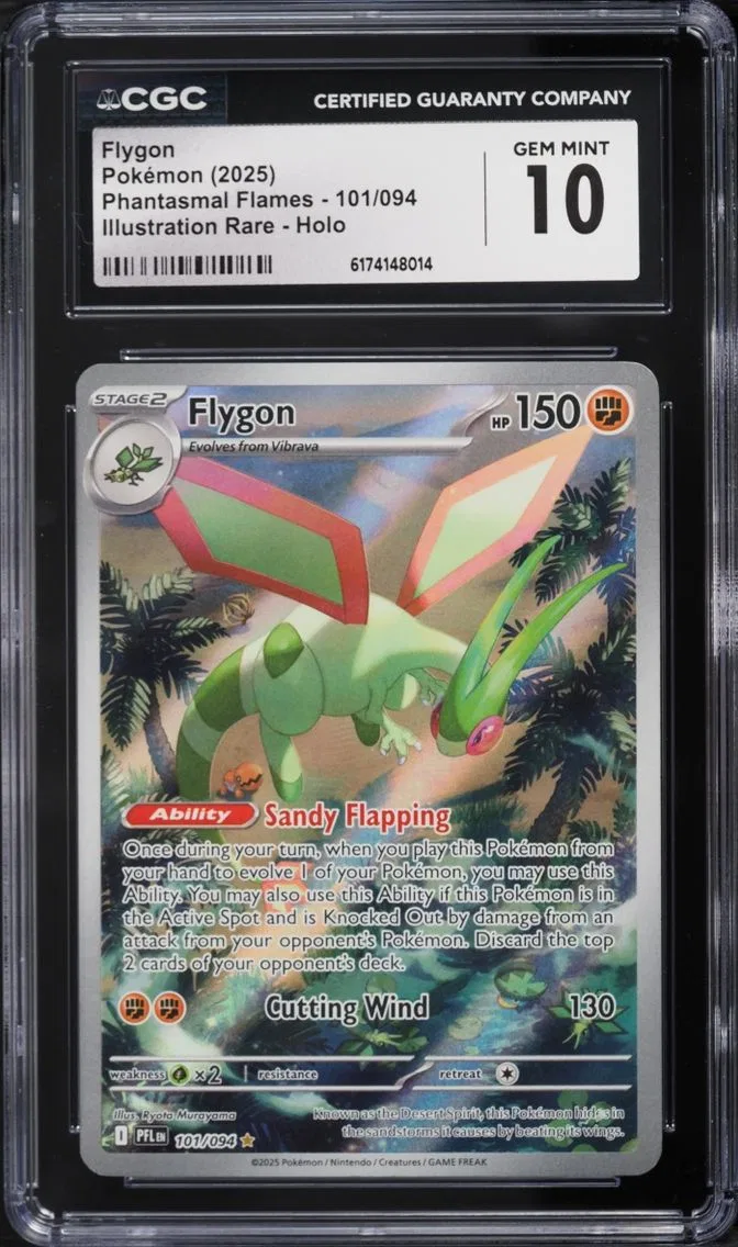 2025 Pokemon Mega Evolution Phantasmal Flames IR Flygon #101 CGC 10 GEM MINT
