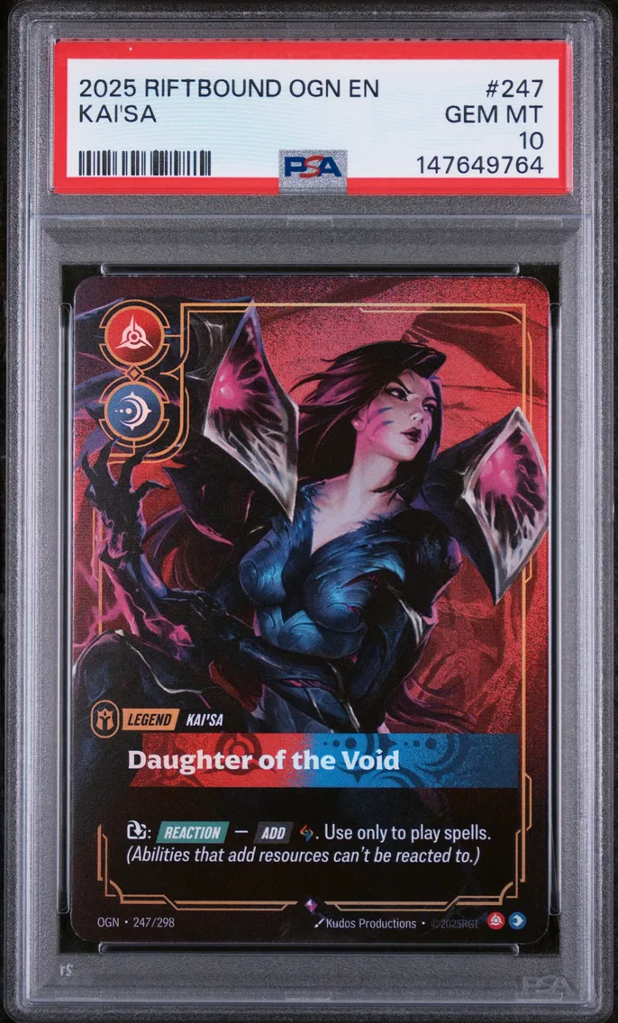 2025 #247 Kai'SA - Daughter of the Void PSA 10 Riftbound: League of Legends Ogn-Origins