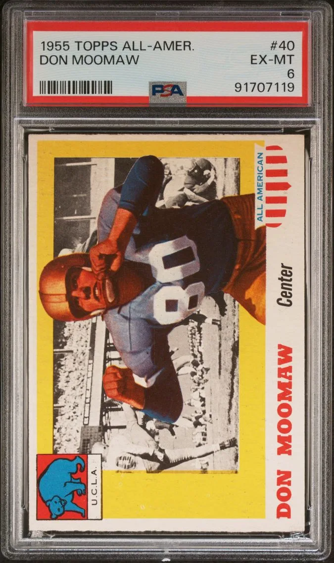 1955 #40 Don Moomaw PSA 6 Topps All-Amer.