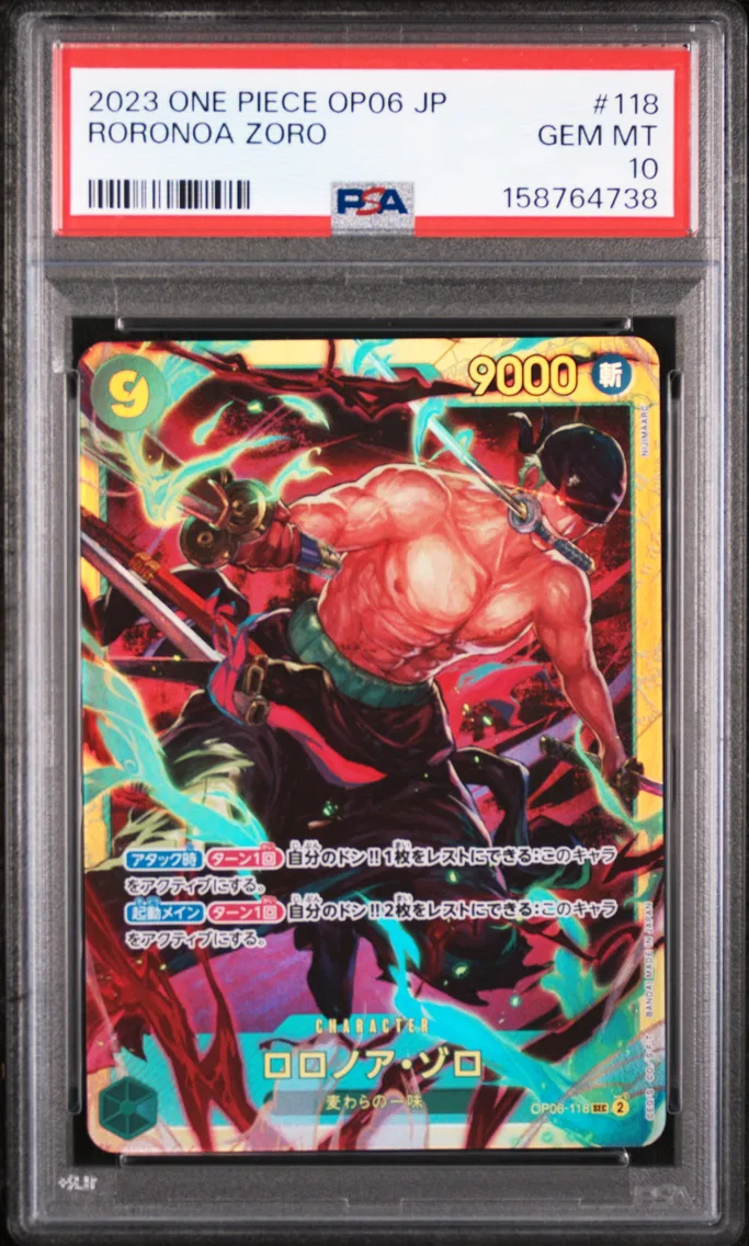 2023 #118 Roronoa Zoro PSA 10 One Piece Japanese OP06-Wings of the Captain