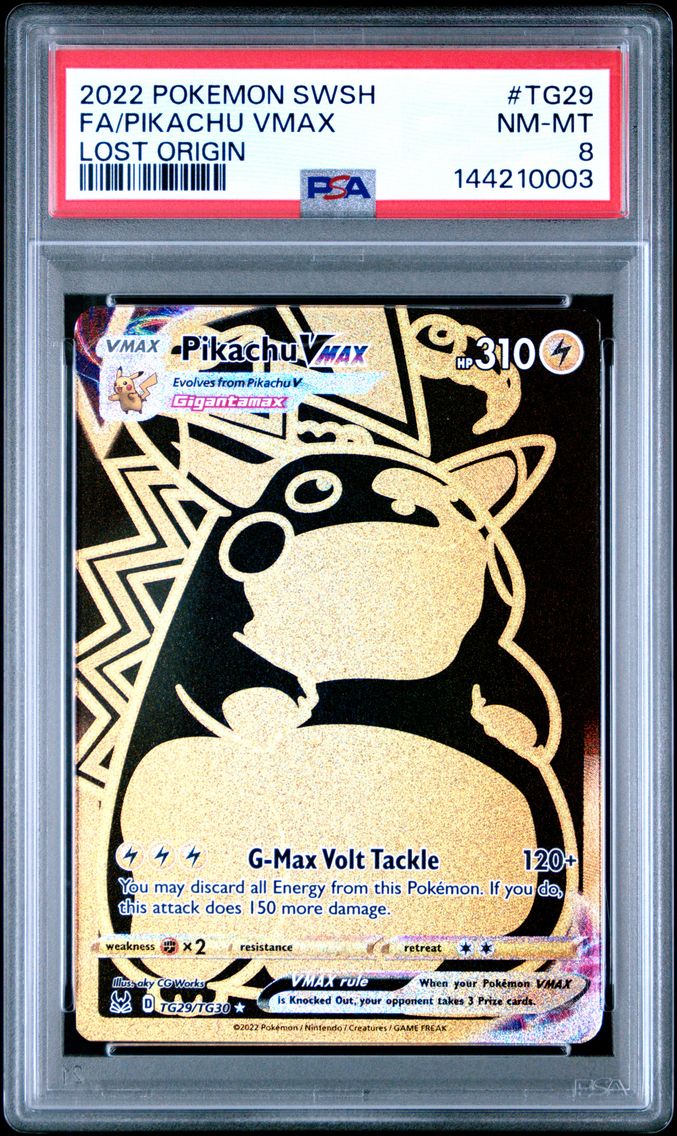 2022 #TG29 Full Art/Pikachu Vmax PSA 8 Sword & Shield Lost Origin Pokemon