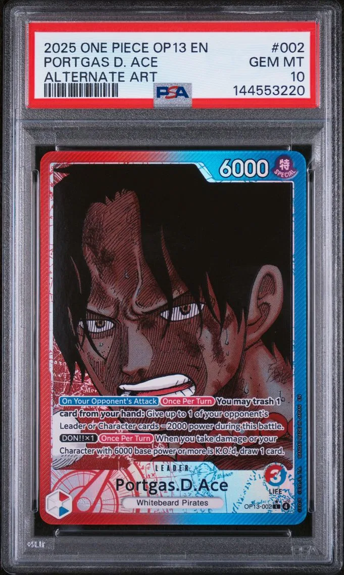 2025 #002 Portgas D. Ace PSA 10 One Piece OP13-Carrying on His Will