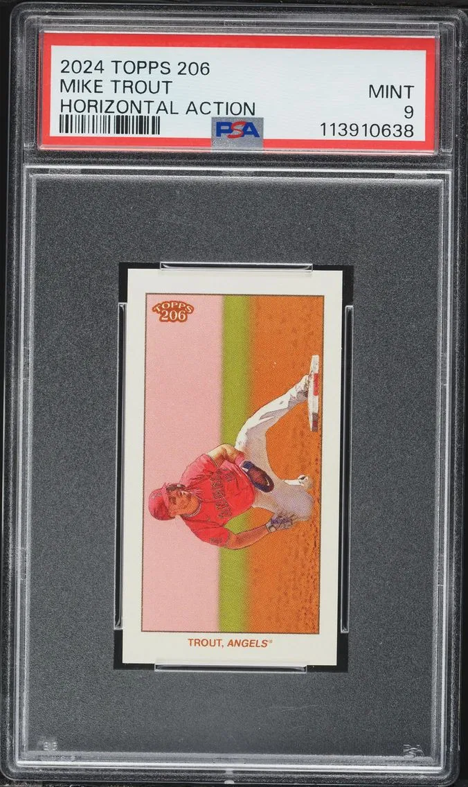 2024 #NA Mike Trout PSA 9 Topps 206 Horizontal Action Baseball