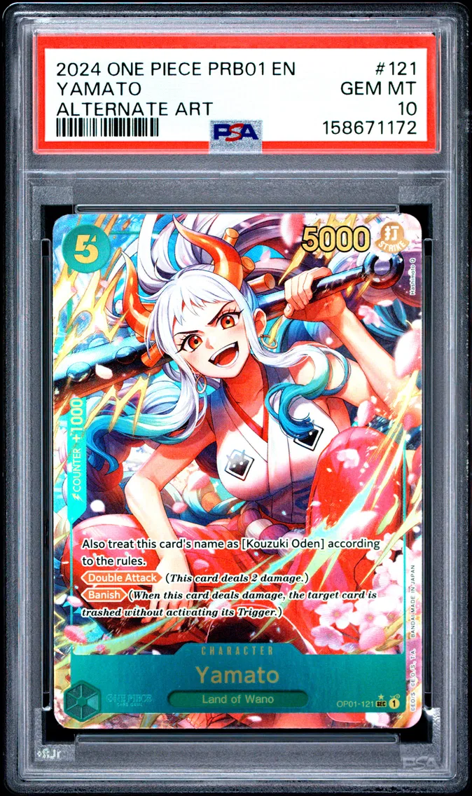 2024 #121 Yamato PSA 10 One Piece PRB01-Premium Booster -One Piece Card the Best-
