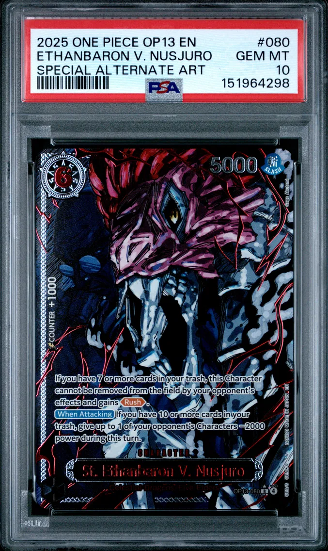 2025 #080 St. Ethanbaron V. Nusjuro PSA 10 One Piece OP13-Carrying on His Will