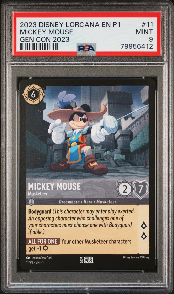 2023 #11 Mickey Mouse - Musketeer PSA 9 Disney Lorcana EN P1-Promo
