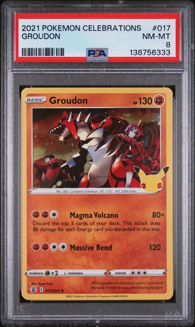 2021 #017 Groudon PSA 8 Celebrations