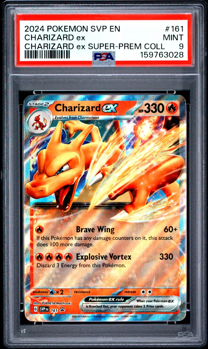 2024 #161 Charizard EX PSA 9 Svp EN-SV Black Star Promo