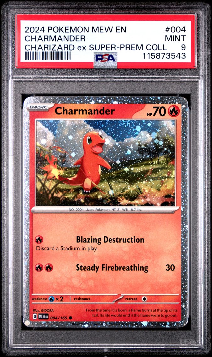 2024 #004 Charmander PSA 9 Mew EN-151 Pokemon