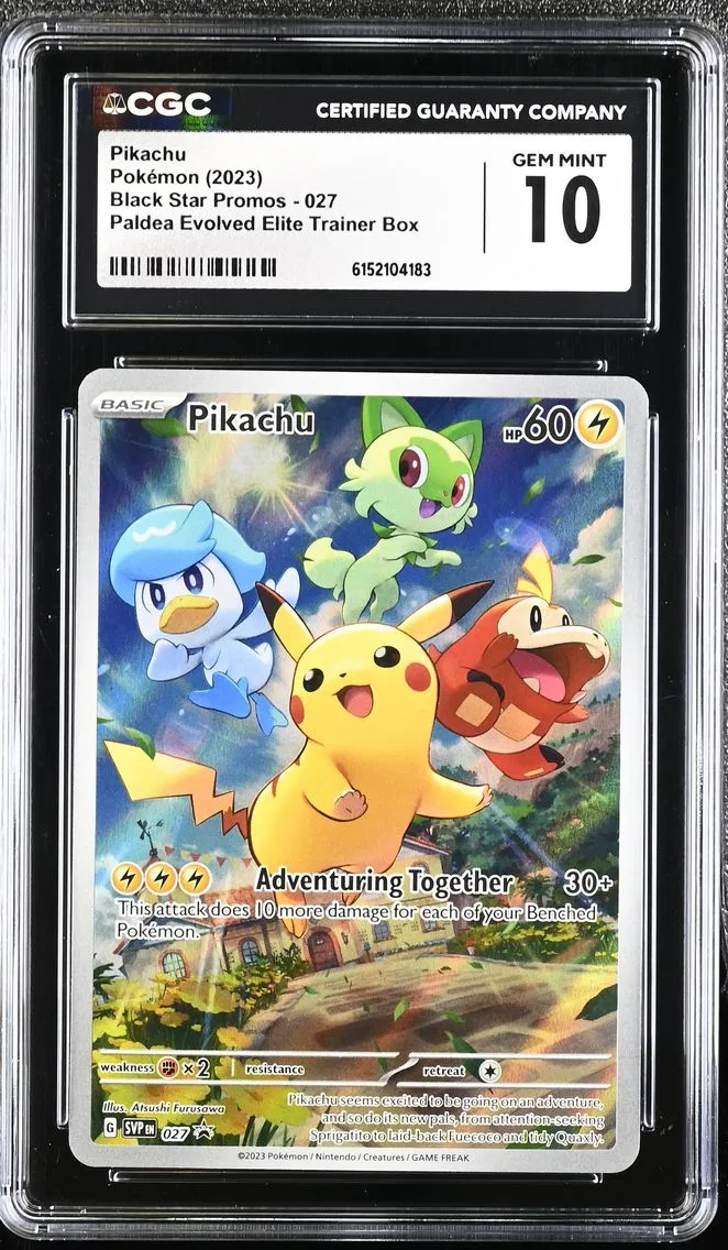 2023 #027 Pikachu CGC 10 Black Star Promos - Scarlet & Violet SVPEN - English