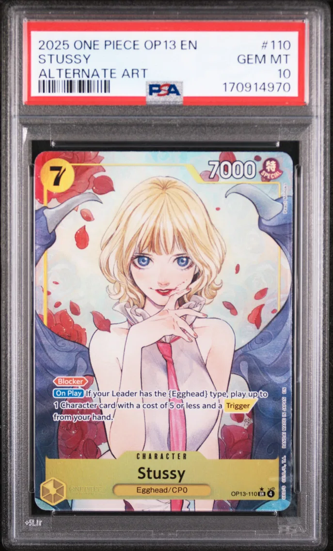 2025 #110 Stussy PSA 10 One Piece OP13-Carrying on His Will