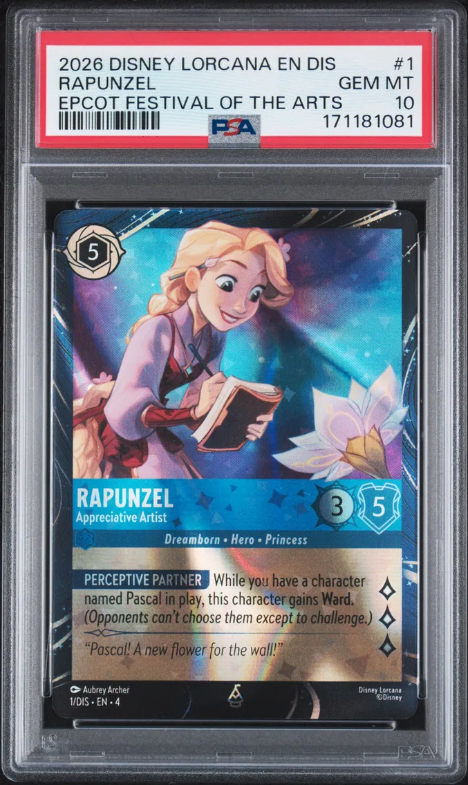 2026 #1 Rapunzel - Appreciative Artist PSA 10 Disney Lorcana EN Dis-Magical Places Promo