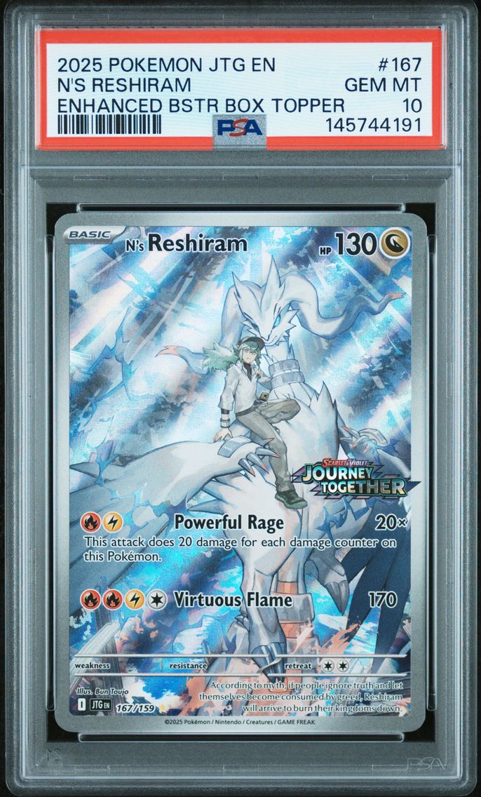 2025 #167 N's Reshiram PSA 10 Jtg EN-Journey Together