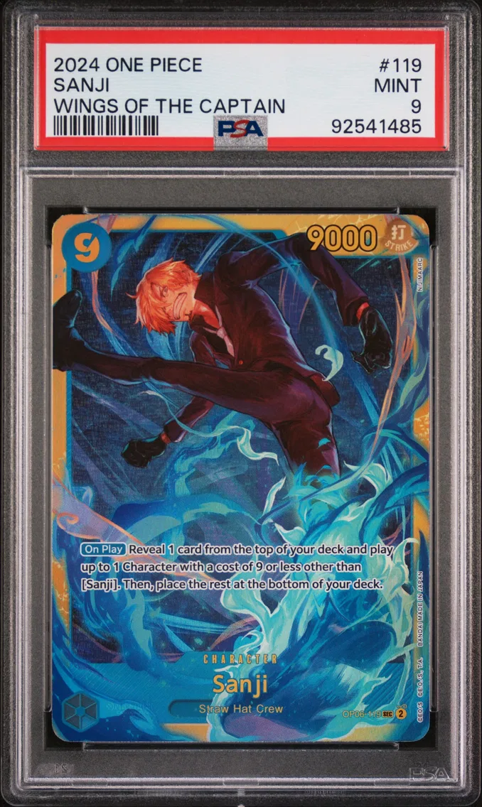 2024 #119 Sanji PSA 9 One Piece OP06-Wings of the Captain