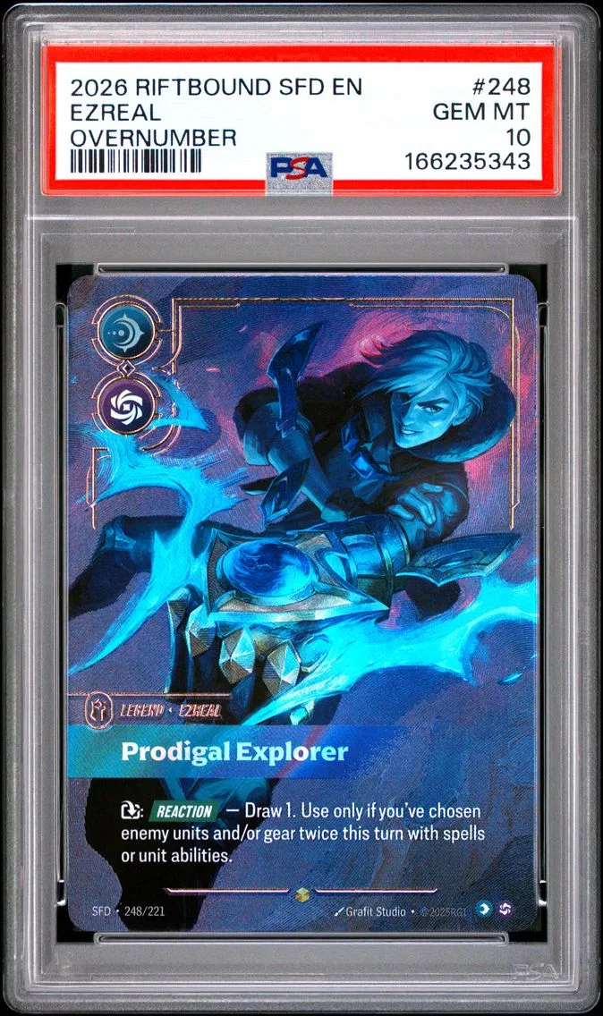 2026 #248 Ezreal - Prodigal Explorer PSA 10 Riftbound: League of Legends Sfd-Spiritforged
