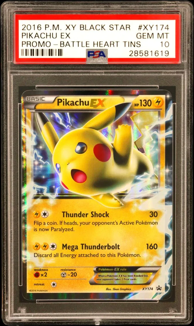 2016 #XY174 Pikachu EX PSA 10 XY Black Star Promo