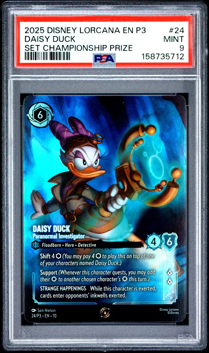 2025 #24 Daisy Duck - Paranormal Investigator PSA 9 Disney Lorcana EN P3-Promo