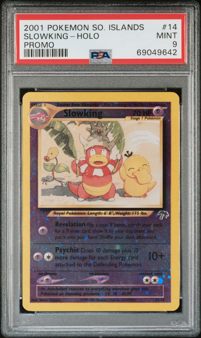 2001 #14 Slowking-Holo PSA 9 Southern Islands Promo Pokemon