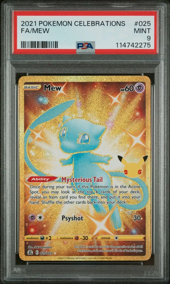 2021 #025 Full Art/Mew PSA 9 Celebrations