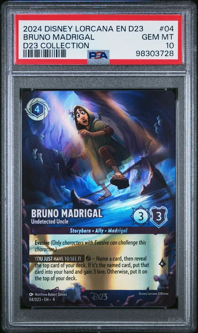 2024 #04 Bruno Madrigal - Undetected Uncle PSA 10 Disney Lorcana EN D23-D23 Expo Promo