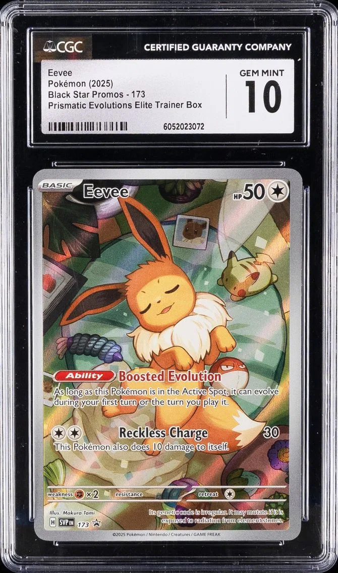 2025 #173 Eevee CGC 10 Svp EN-SV Black Star Promo Pokemon