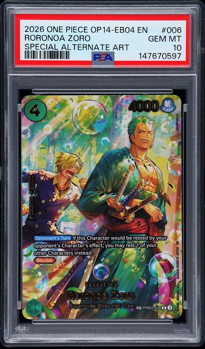 2026 #006 Roronoa Zoro PSA 10 On