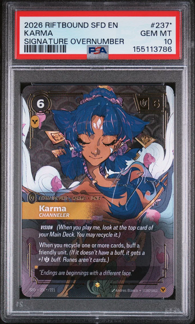 2026 #237* Karma - Channeler PSA 10 Riftbound: League of Legends Sfd-Spiritforged