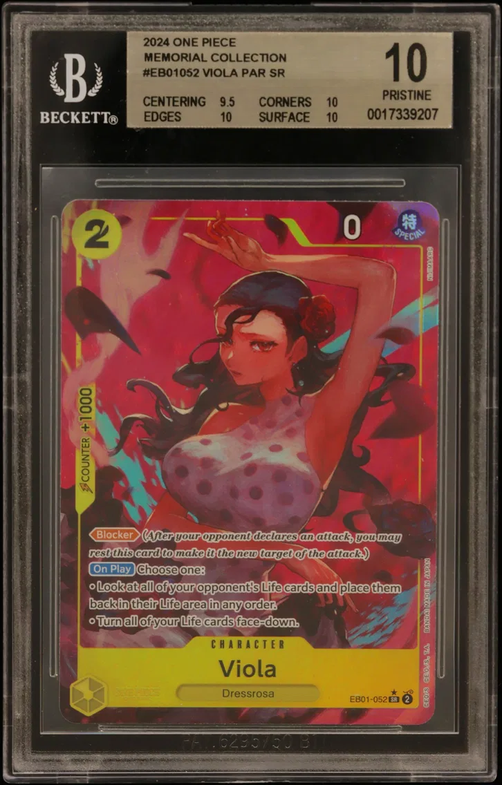 2024 #EB01052 Viola ALT ART SR BGS 10 One Piece Card Game Memorial Collection