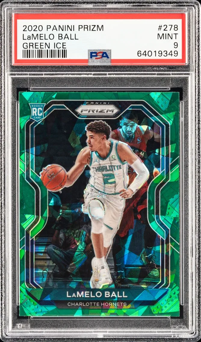 2020 #278 LaMELO BALL PSA 9 PANINI PRIZM | GREEN ICE