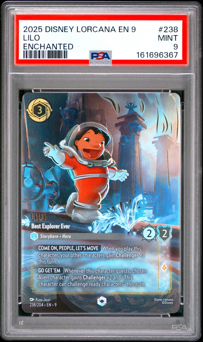2025 #238 Lilo - Best Explorer Ever PSA 9 Disney Lorcana EN 9-Fabled