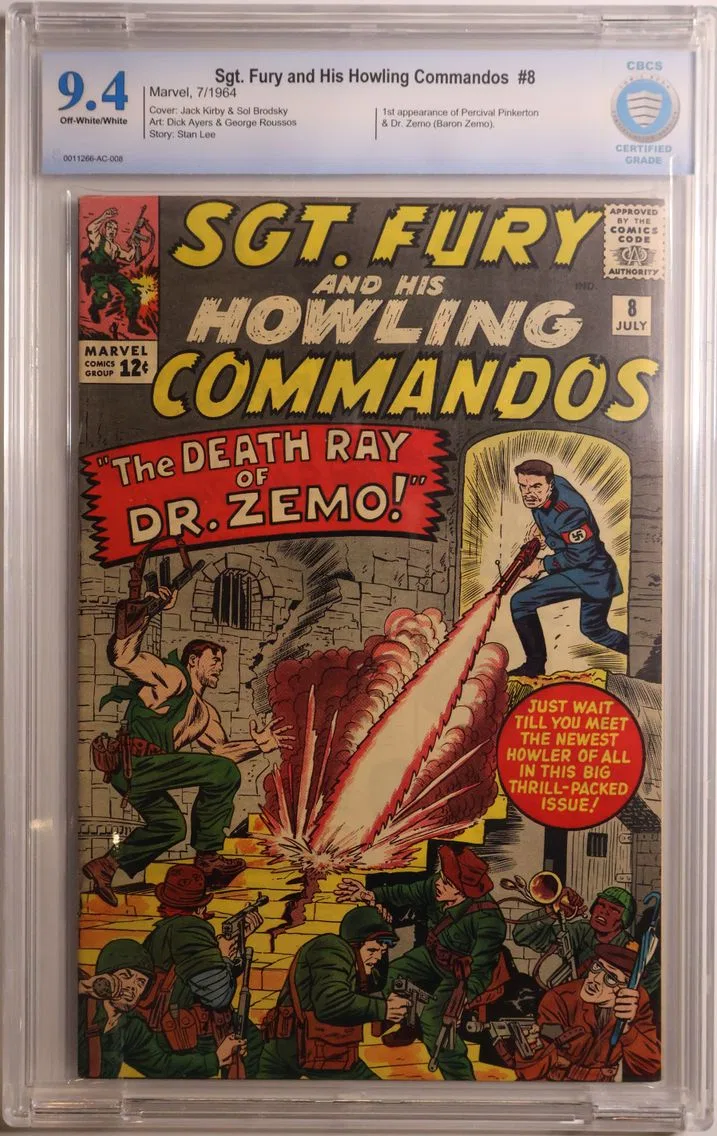 1964 #NA 1964 Sgt. Fury and His Howling Commandos #8 CBCS 9.4 Marvel Comics CBCS 9.4